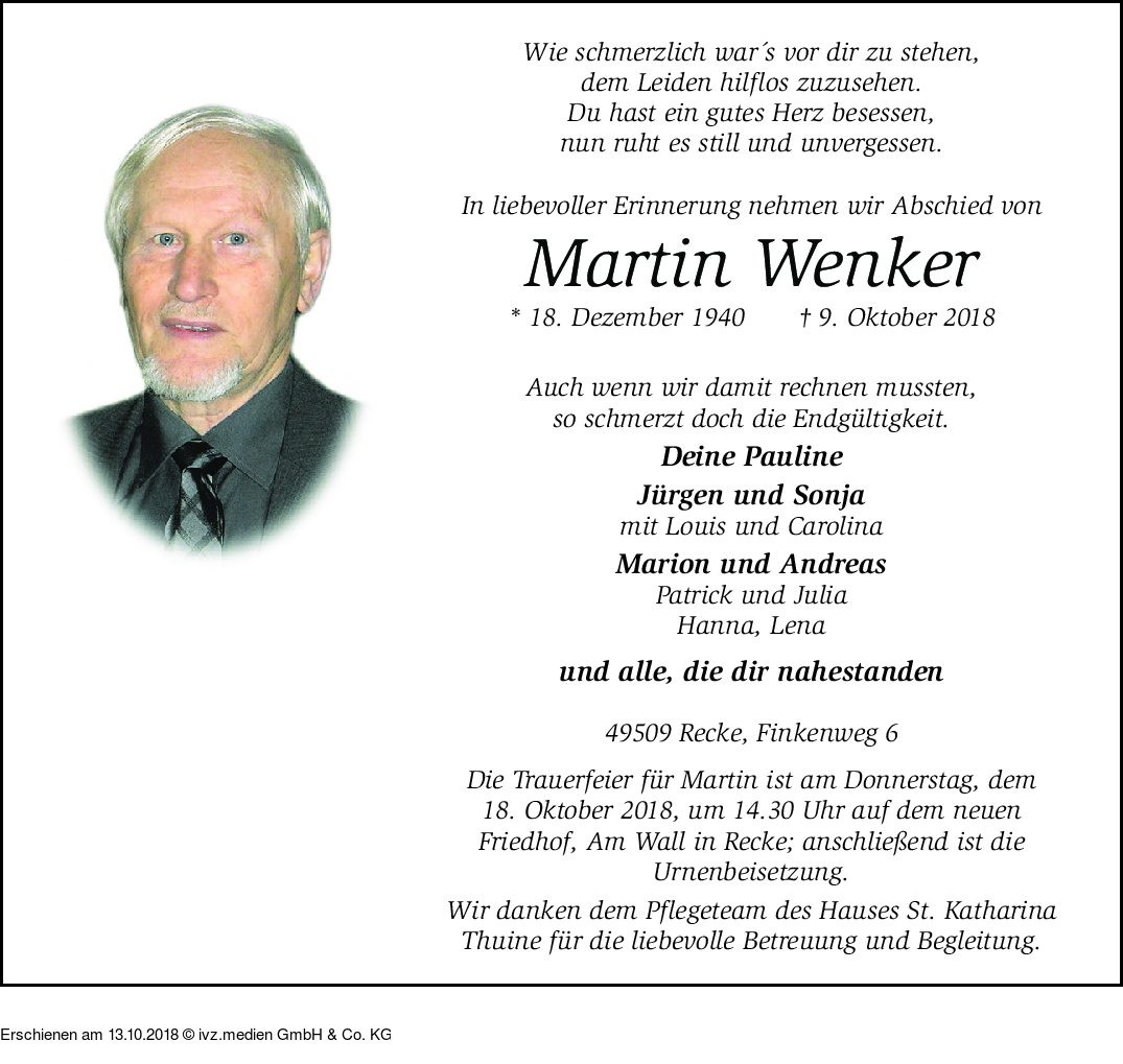 Ivz Trauer Martin Wenker