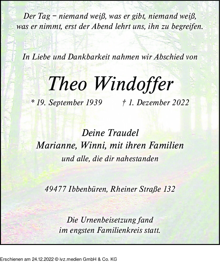 Ivz Trauer Theo Windoffer