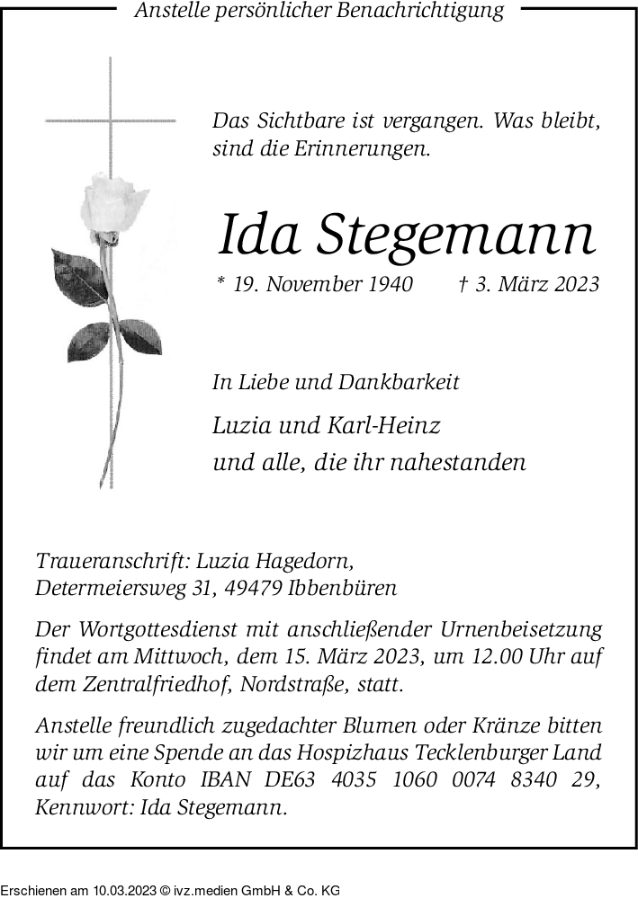 Ivz Trauer Ida Stegemann