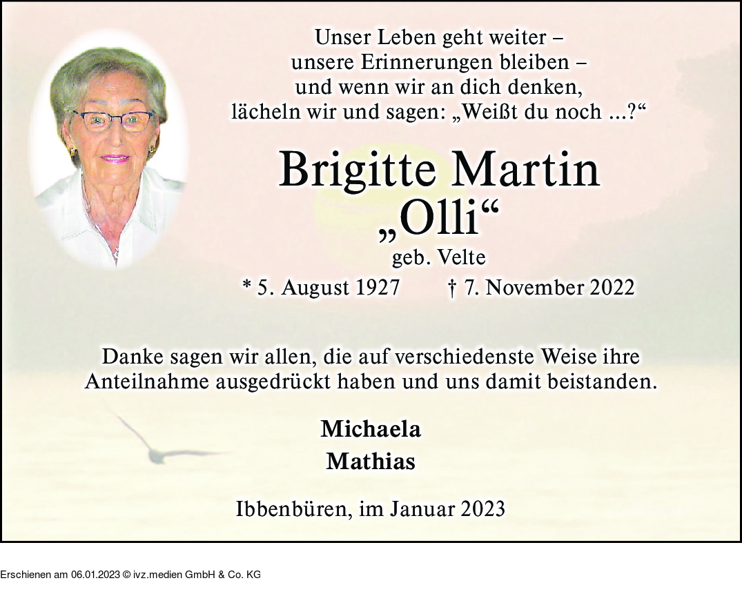 Ivz Trauer Brigitte Martin