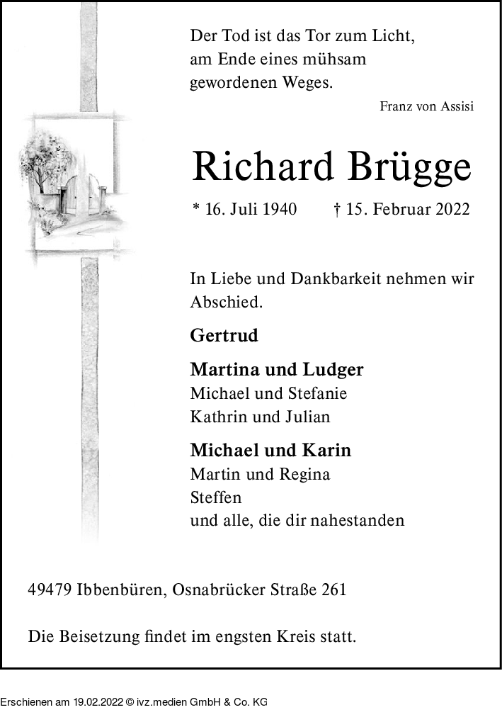 IVZ Trauer Richard Brügge