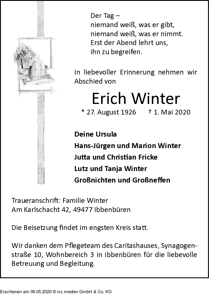 IVZTrauer Erich Winter