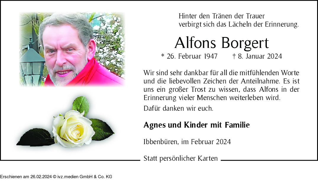 IVZ-Trauer | Alfons Borgert