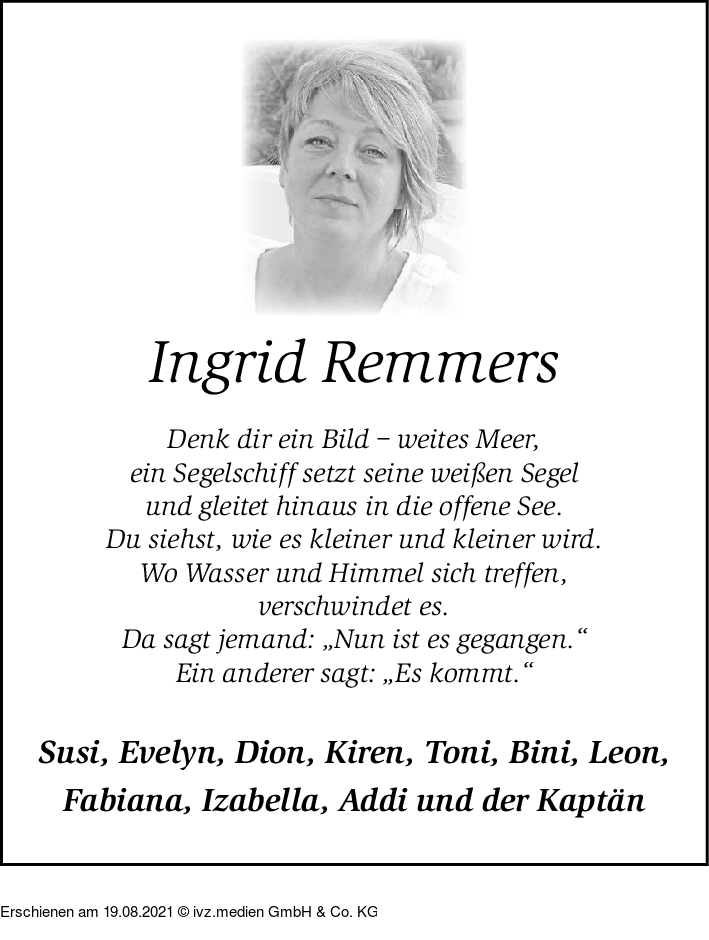 IVZTrauer Ingrid Remmers