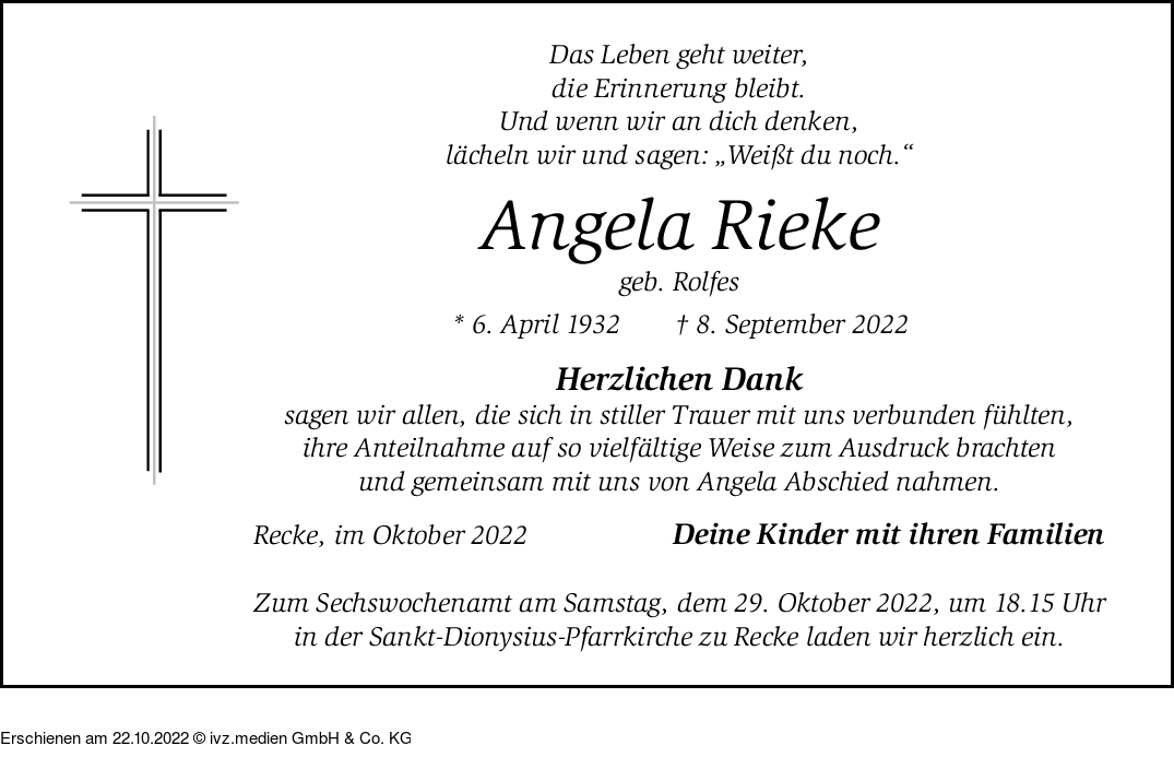 IVZ-Trauer | Angela Rieke