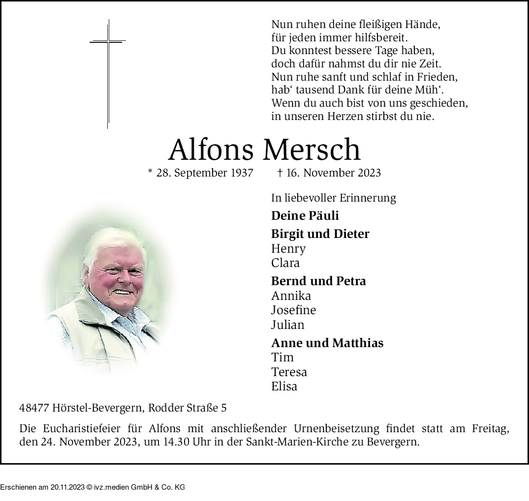 IVZ-Trauer | Alfons Mersch