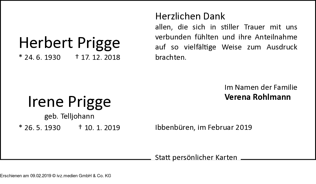 IVZTrauer Irene Prigge