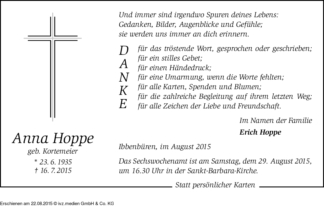 IVZTrauer Anna Hoppe