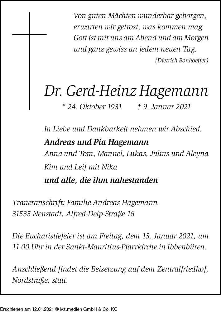 IVZTrauer GerdHeinz Hagemann